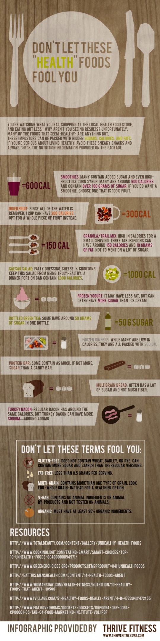 Infographic - "Health" Foods - @DailyKatyBlog DailyKaty.com