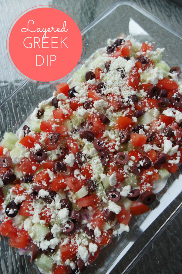 Layered Greek Dip Recipe on DailyKaty.com