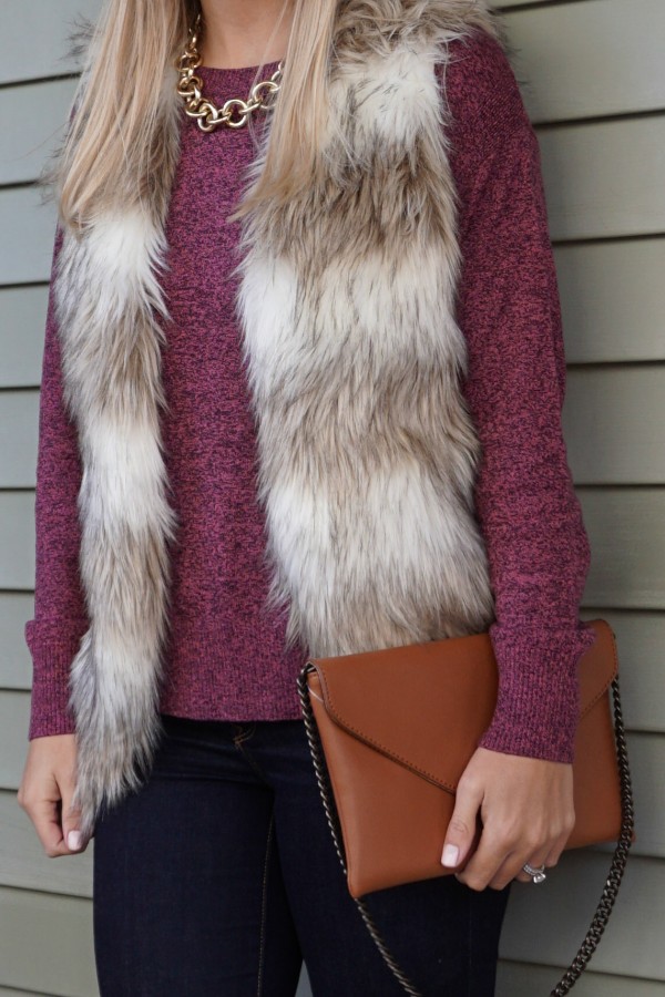 Cozying Up in a Faux Fur Vest