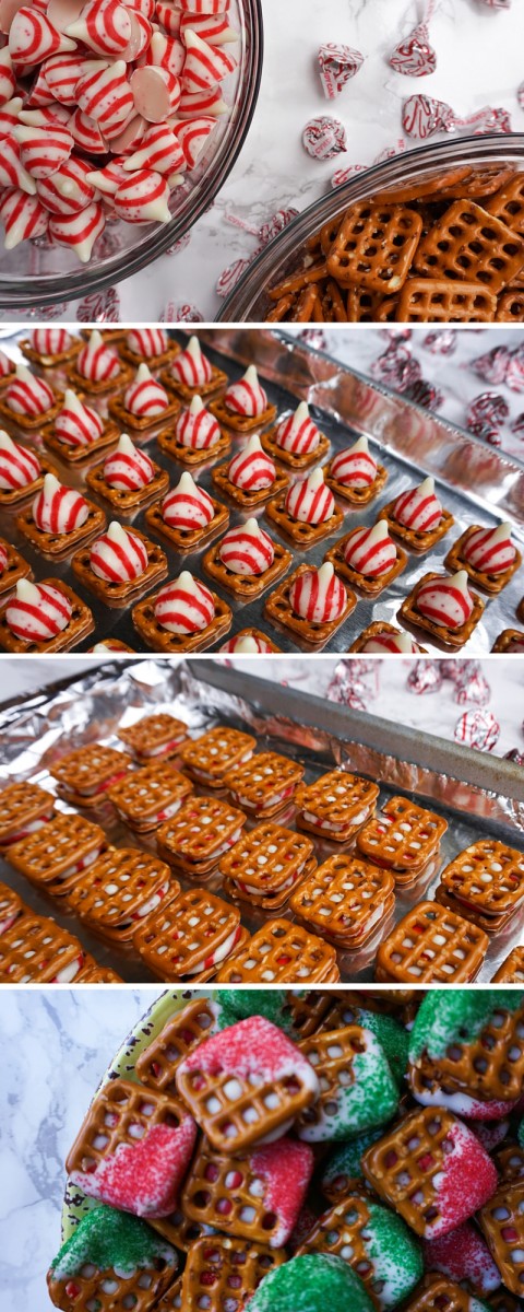 Peppermint Chocolate Pretzels {Recipe}