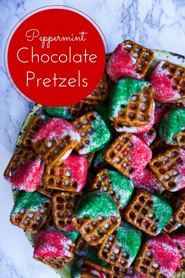 Peppermint Chocolate Pretzels {Recipe}