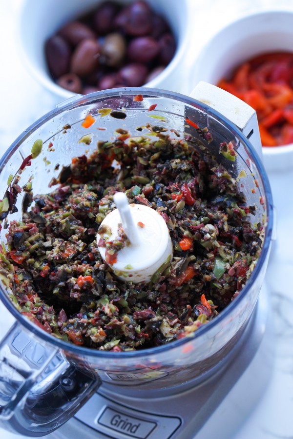 Layered Three-Olive Tapenade Appetizer Recipe