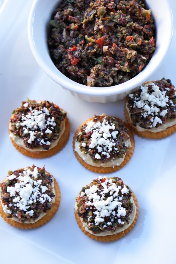 Layered Three-Olive Tapenade Appetizer Recipe