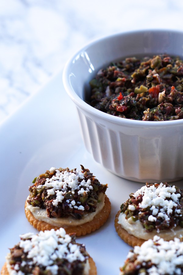 Layered Three-Olive Tapenade Appetizer Recipe