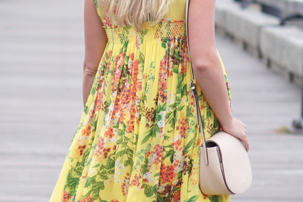 Yellow Floral Dress on DailyKaty.com