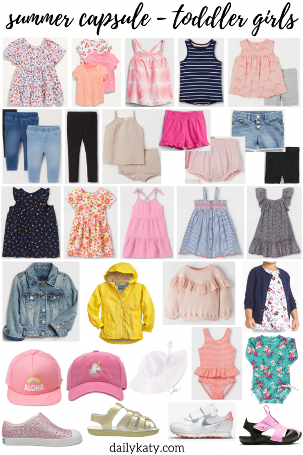 Toddler Girl Summer Capsule Wardrobe 2021 (1) - Daily Katy